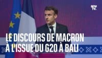 VIDEO Le discours d&rsquo;Emmanuel Macron à l&rsquo;issue du G20 à Bali