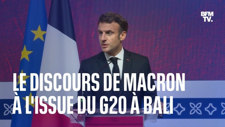 VIDEO Le discours d&rsquo;Emmanuel Macron à l&rsquo;issue du G20 à Bali