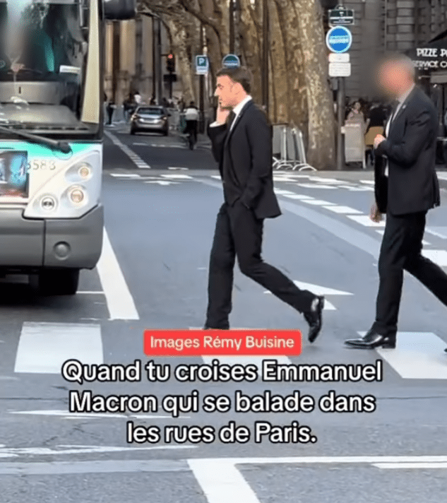 VIDEO Quand Emmanuel Macron se balade tranquillement dans Paris et presque... incognito