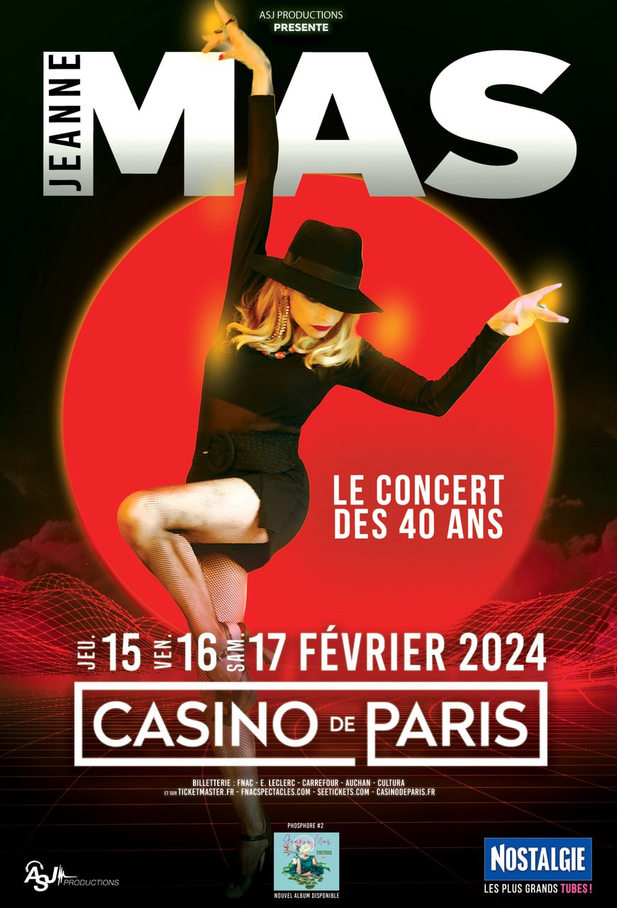 Jeanne Mas fête ses 40 ans de carrière au Casino de Paris en 2024
