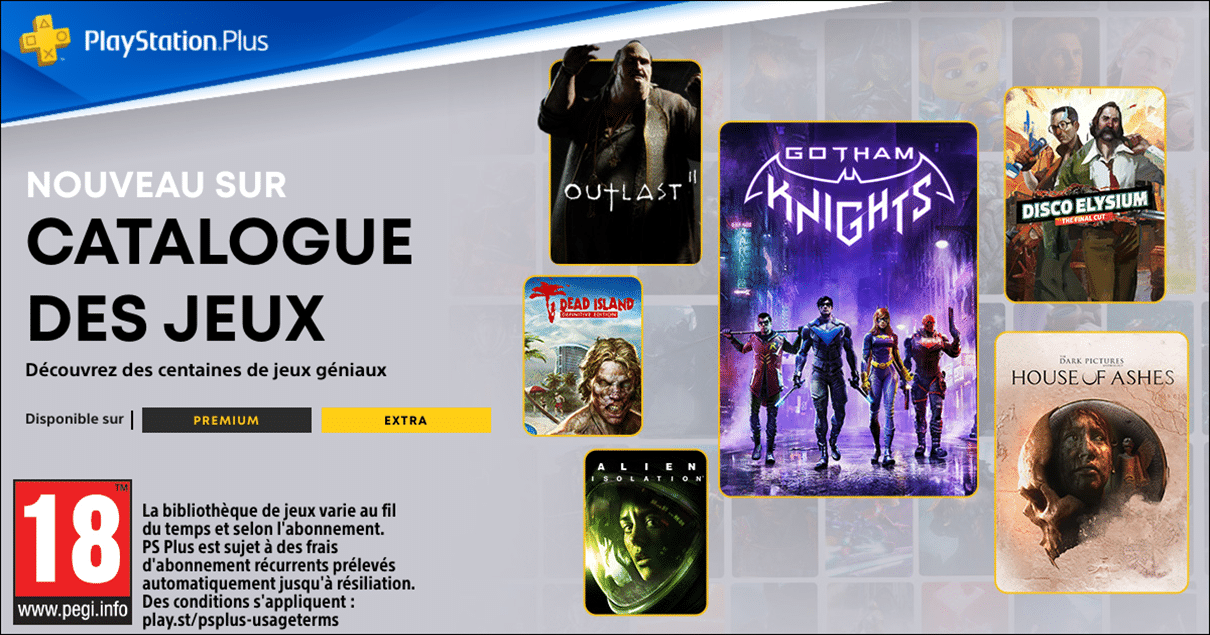 Mise à jour du catalogue PlayStation Plus : Nouveaux jeux pour les abonnés Extra et Premium