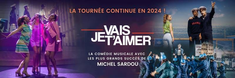 Une affiche pour la comédie musicale Vais Jettamer au Casino de Paris.