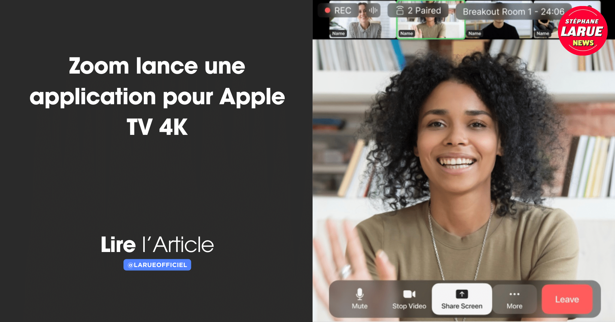 Zoom lance une application pour Apple TV 4K