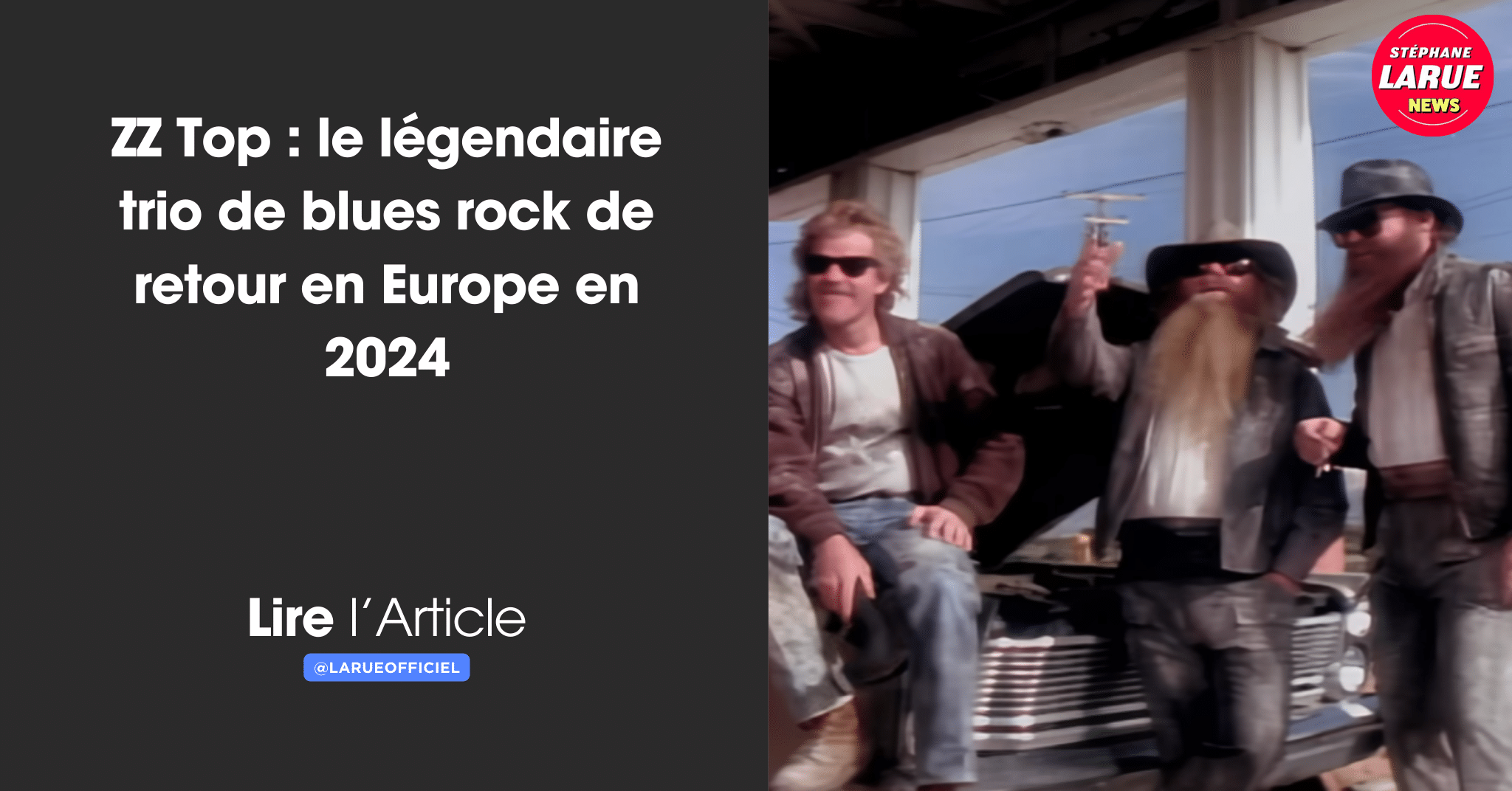 ZZ Top : le légendaire trio de blues rock de retour en Europe en 2024