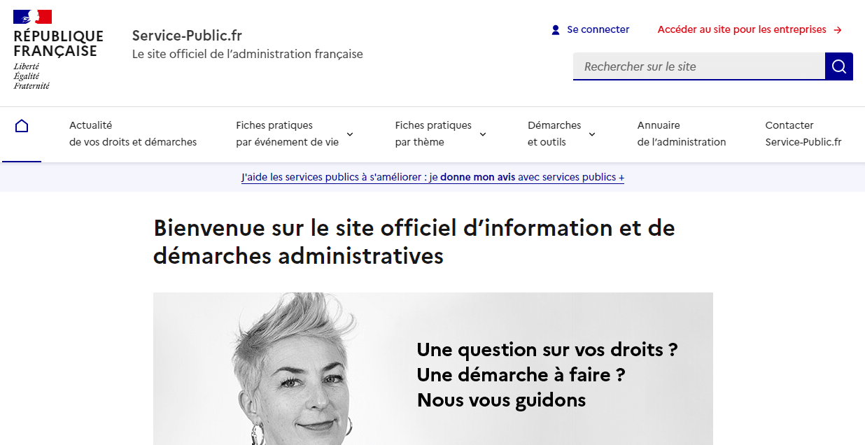 Le site Service-public.fr de l’administration française enregistre 605 millions de visites en 2023