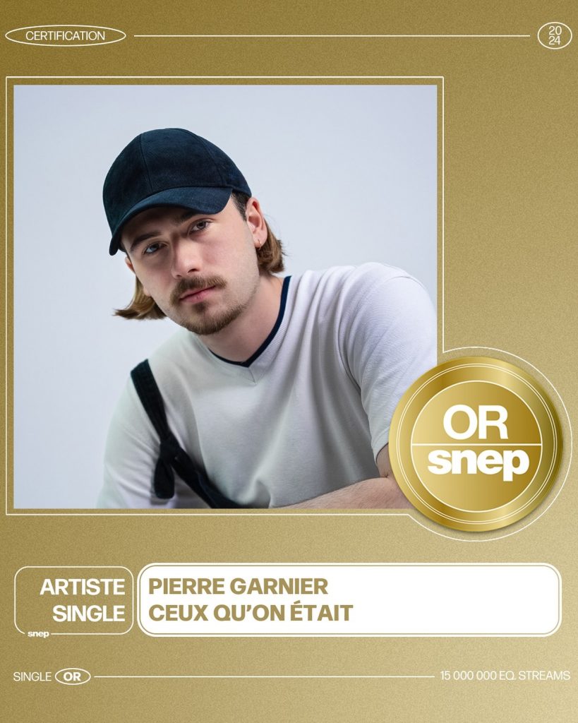 Pierre Garnier (Star Academy) : "Ceux qu’on était" certifié single d’or