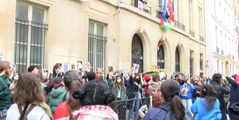 Occupation de Sciences Po : une manifestation étudiantes à Paris