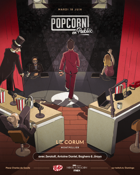 Popcorn, animé par le streamer Domingo, clôture sa saison avec une émission en direct de Montpellier