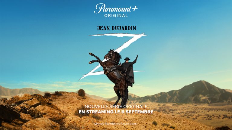 Paramount+ annonce la sortie de la série ZORRO avec Jean Dujardin et Audrey Dana le 6 septembre