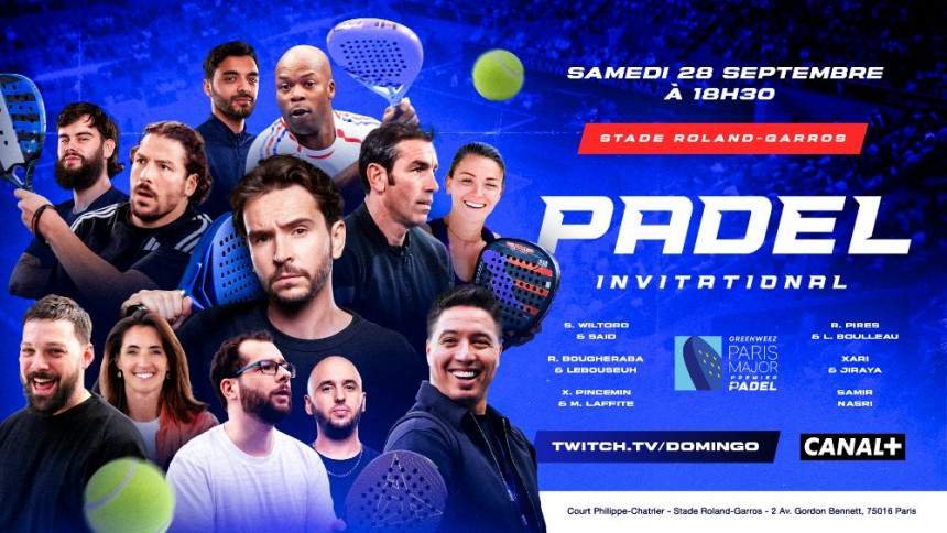 Domingo et Webedia organisent un tournoi de padel exceptionnel à Roland-Garros
