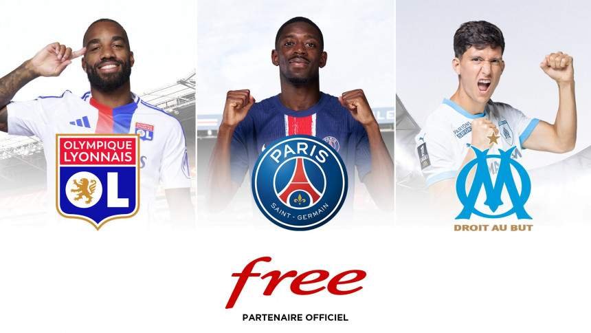 Free s&rsquo;associe à trois clubs emblématiques de la Ligue 1 et enrichit son offre Free FOOT