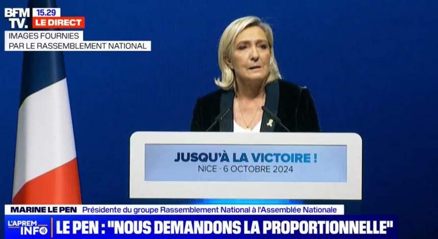 Marine Le Pen estime que « la macronie » a « ruiné la France et menti aux Français »
