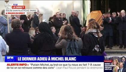 VIDÉO. Obsèques de Michel Blanc : le cercueil quitte l&rsquo;église Saint-Eustache sous les applaudissements