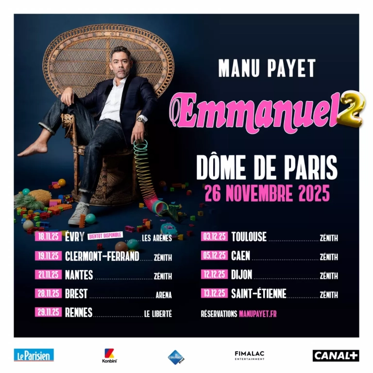 Manu Payet triomphe avec Emmanuel 2 : tournée des Zénith et captation sur Canal+
