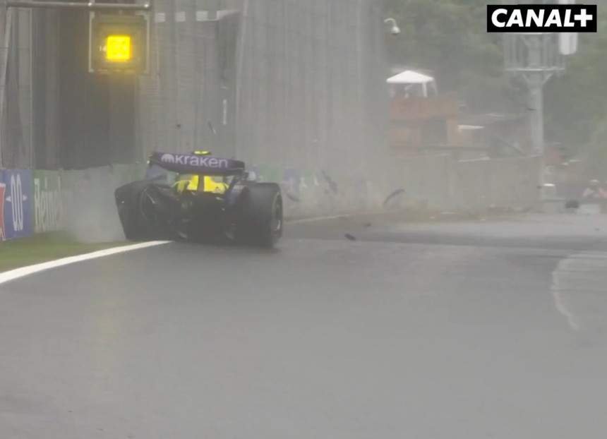Formule 1 : Franco Colapinto victime d&rsquo;un accident spectaculaire au Grand Prix du Brésil (vidéo)