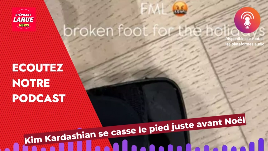 Kim Kardashian se casse le pied juste avant Noël