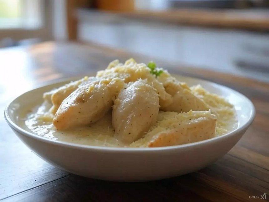 Poulet crémeux à l’ail et au parmesan : un plat rapide et gourmand