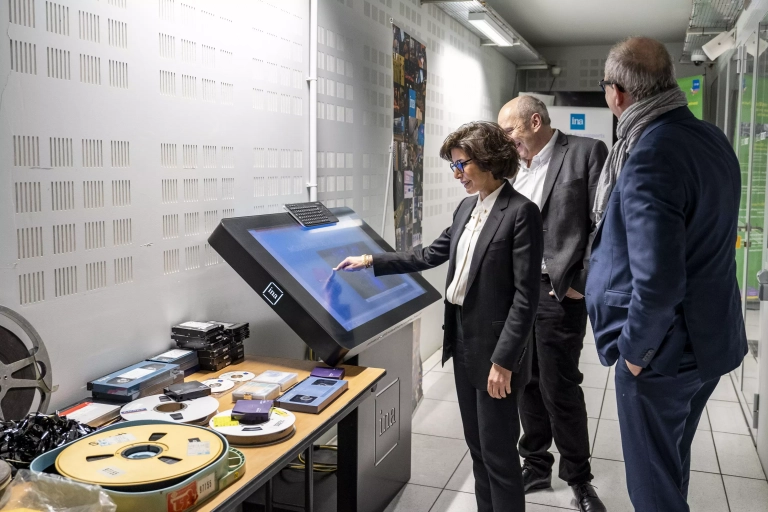 INA : Rachida Dati visite le Pôle Image et Son de l’Est Parisien