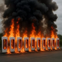 Incendie volontaire de 12 superchargeurs Tesla à Saint-Chamond