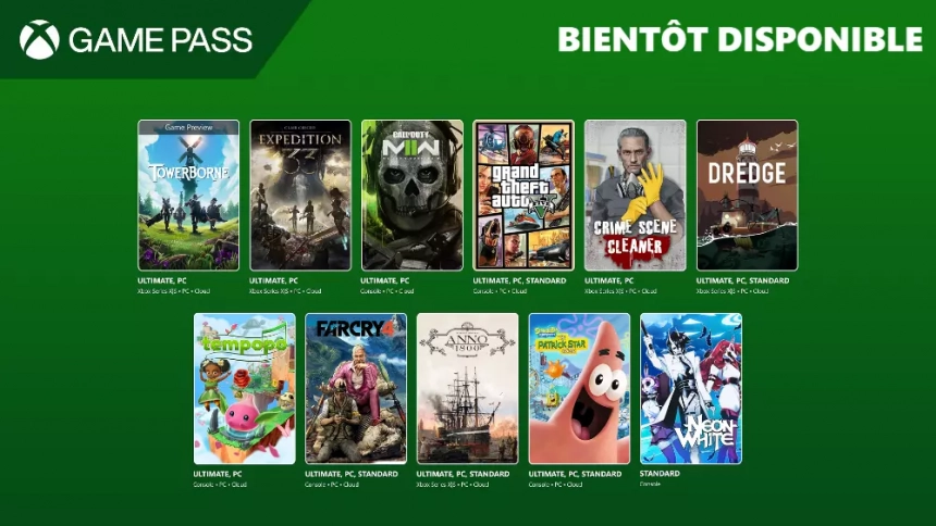 Game Pass : les nouveaux jeux à ne pas manquer fin avril et début mai 2025