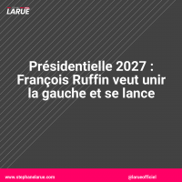 Présidentielle 2027 : François Ruffin veut unir la gauche et se lance