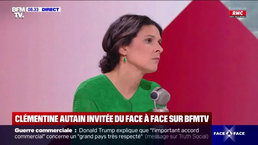Clémentine Autain s’agace sur BFMTV : tensions vives autour de LFI et Mélenchon