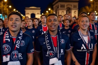 PSG-Arsenal : la ferveur des supporters du PSG en liesse sur les Champs-Élysées après la qualification en finale de la Ligue des champions