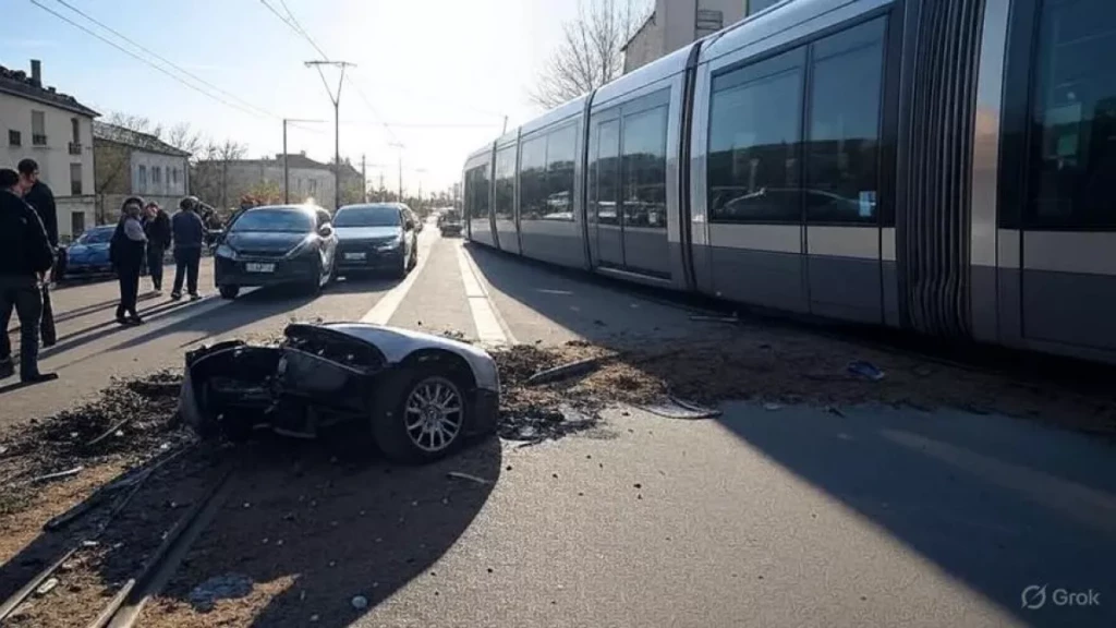 Accident de voiture sur le tramway T6 : circulation bloquée à Châtillon dans les Hauts-de-Seine