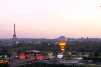 VIDÉO La vasque olympique s&rsquo;élève à nouveau dans le ciel de Paris pour la Fête de la musique
