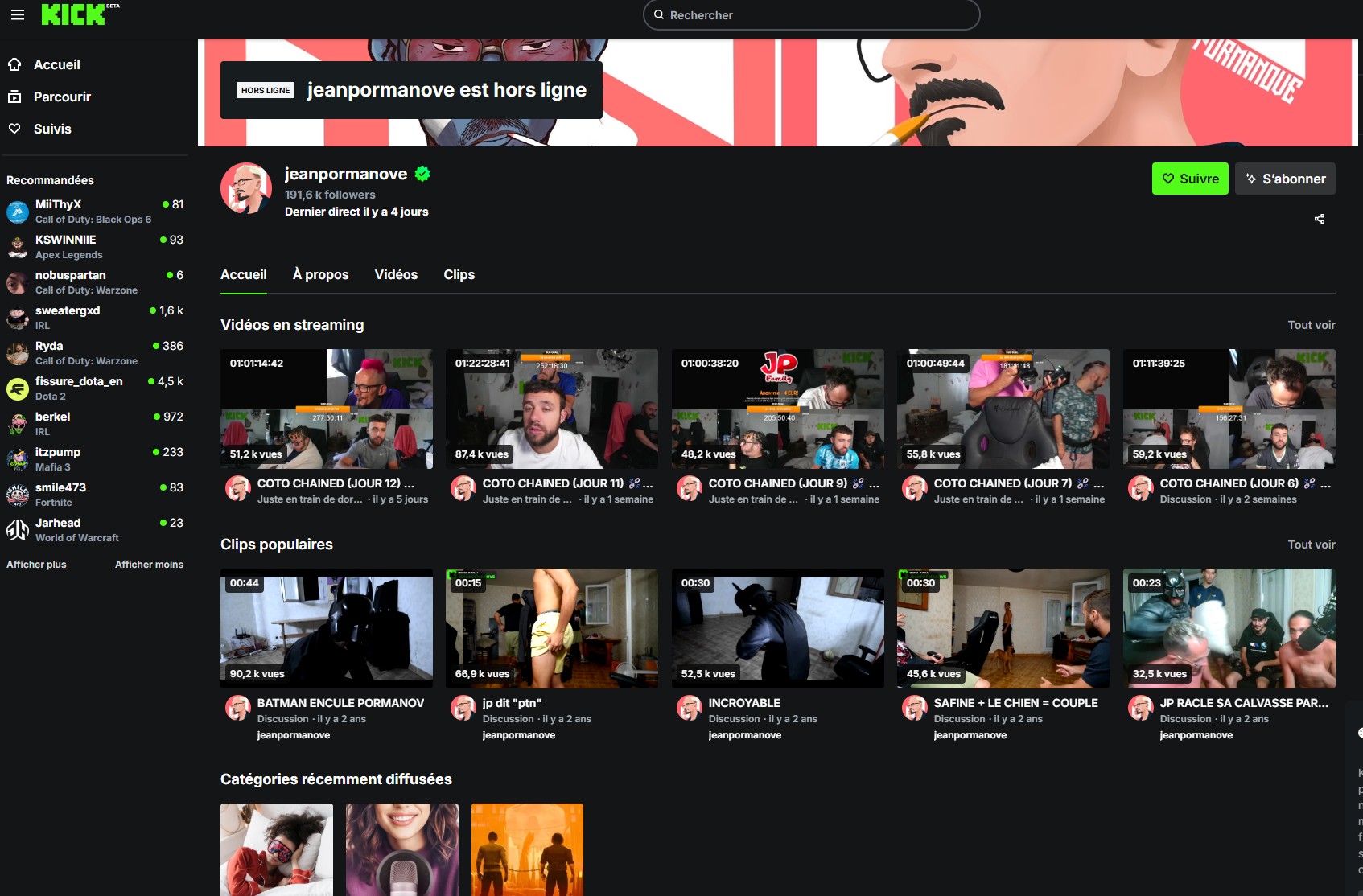 Kick : la chaîne de Jean Pormanove réactivée après le bannissement