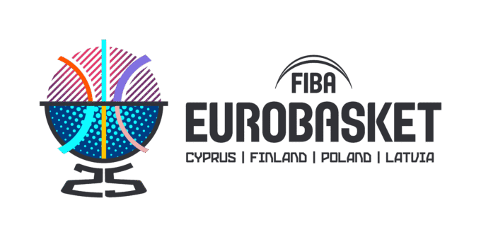 Logo de l'EuroBasket 2025 de la FIBA.