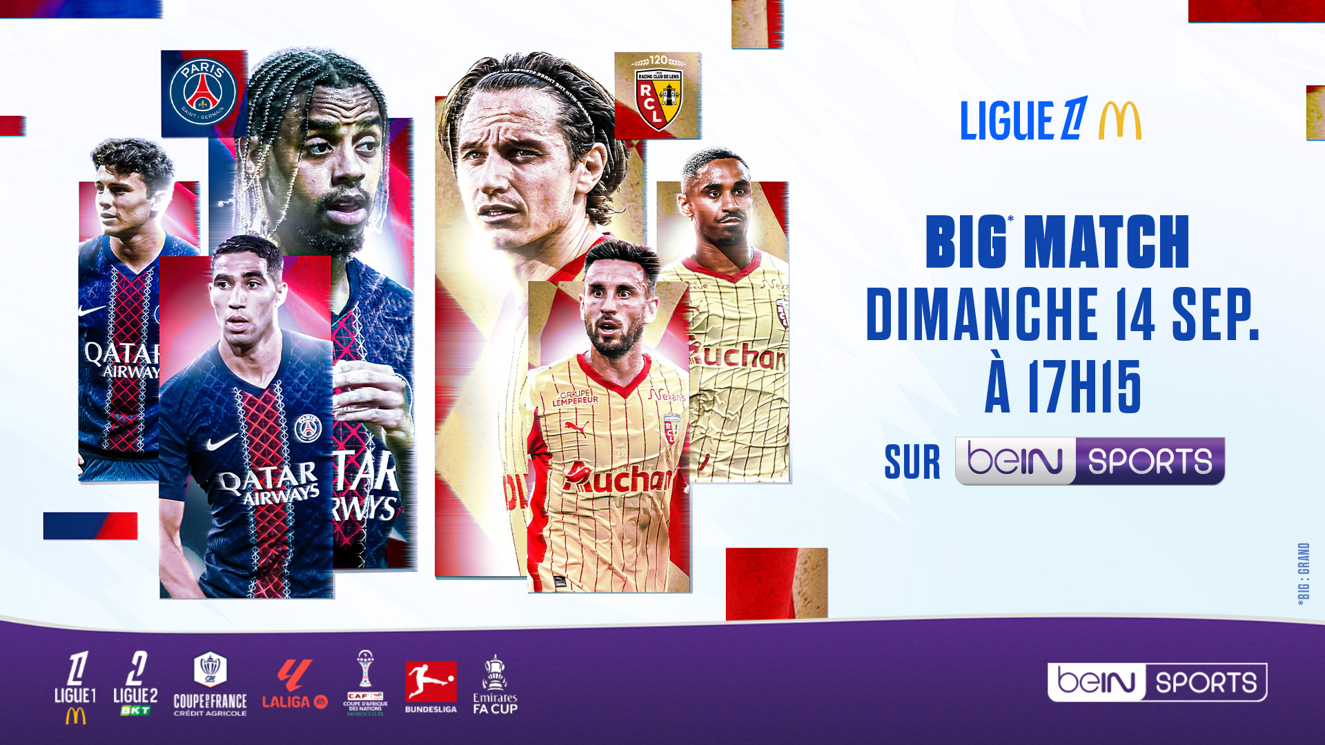 PSG – Lens : un choc de Ligue 1 à suivre en exclusivité sur beIN SPORTS 1