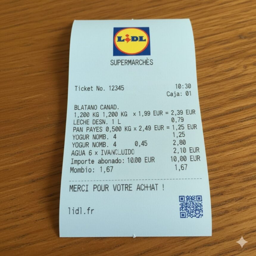 La couleur bleue des tickets de caisse lidl cache un engagement! La couleur bleue des tickets de caisse Lidl cache un engagement !