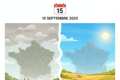 La météo en france du 15 septembre 2025 : nord humide et sud ensoleillé La météo en France du 15 septembre 2025 : Nord humide et Sud ensoleillé