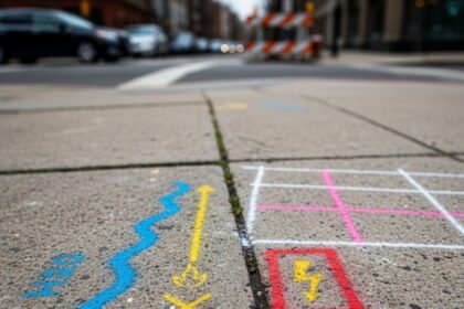 Le mystère derrière le marquage des trottoirs (traits, points, chiffres) Le mystère derrière le marquage des trottoirs (traits, points, chiffres)