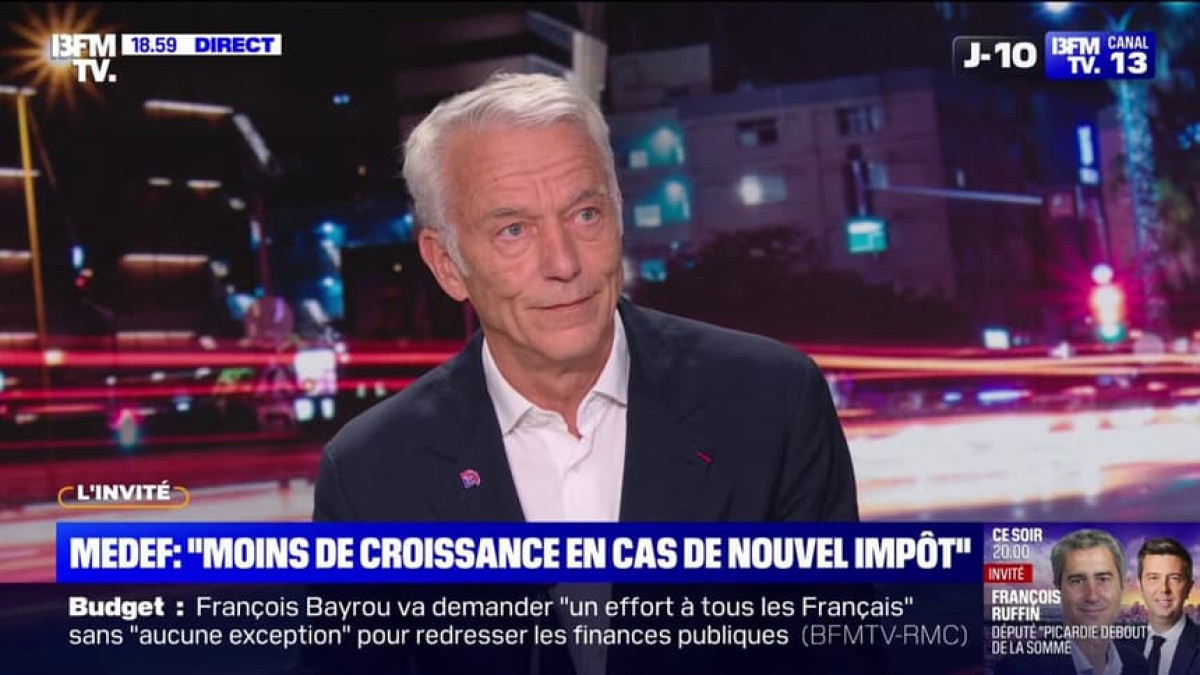 Le président du Medef menace d’une mobilisation des entreprises contre de nouvelles hausses d’impôts