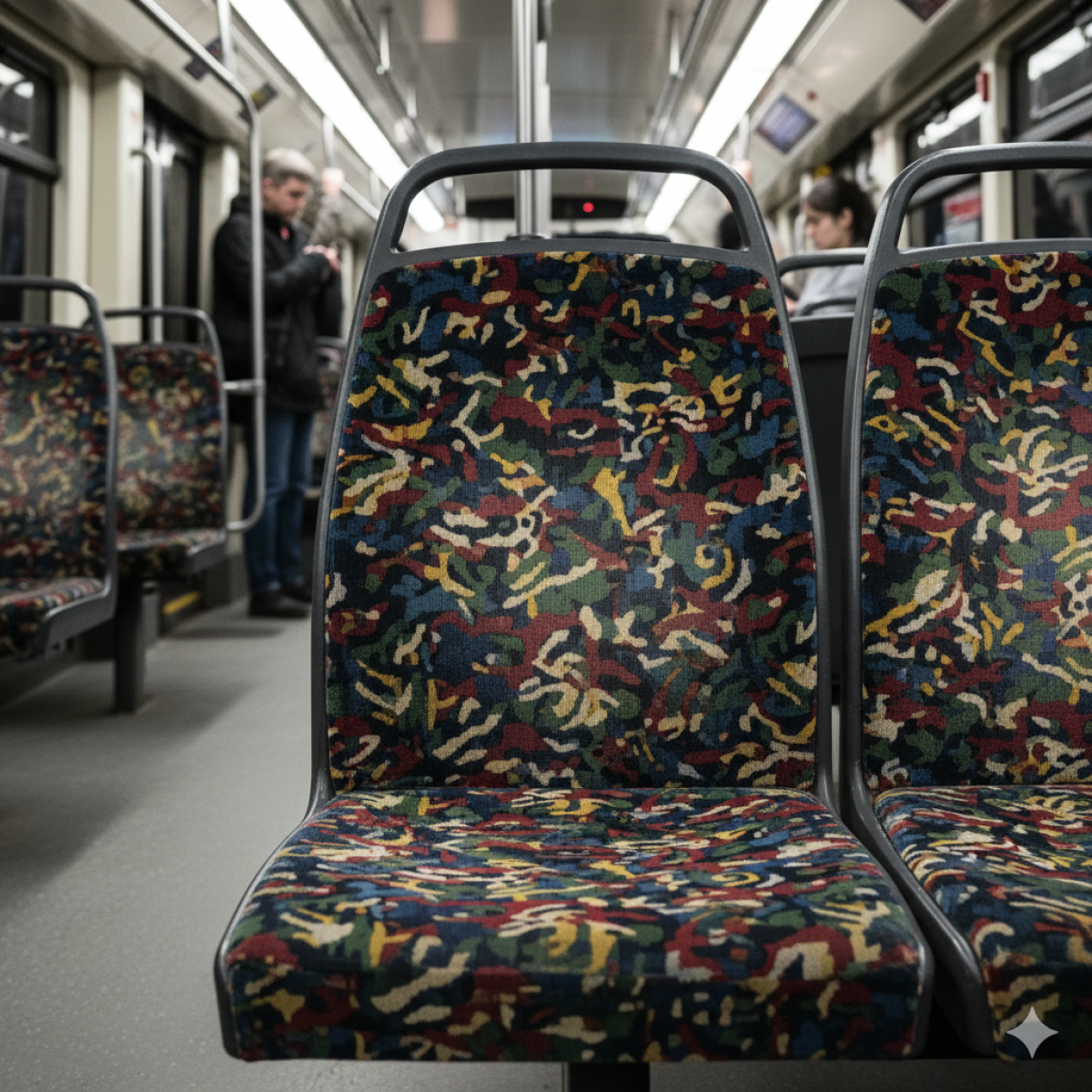 Pourquoi les sièges des bus et métros sont presque toujours à motifs multicolores