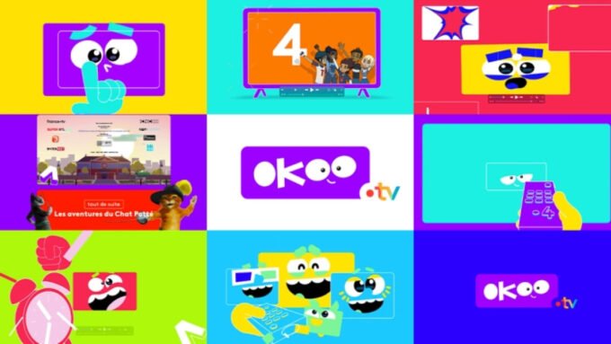 Visuel coloré de la plateforme OKOO.tv