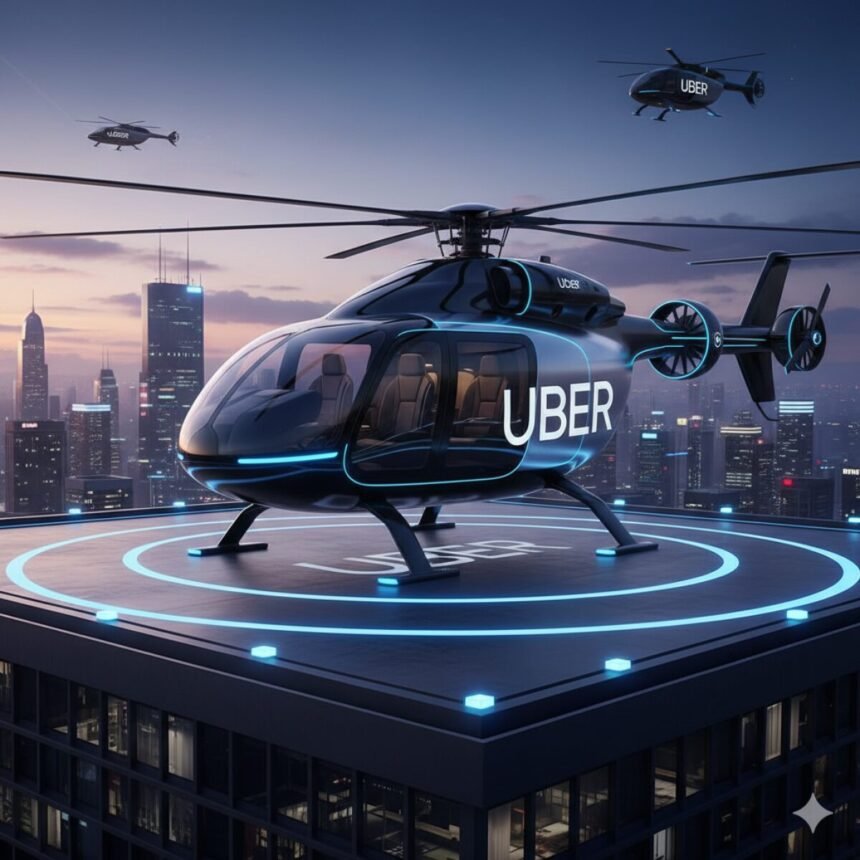 Uber se lance dans les airs : des hélicoptères à commander via l&rsquo;application dès 2026