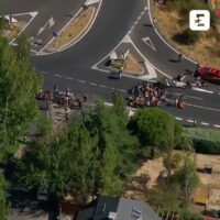 VIDÉO – Nouvelle pagaille sur la Vuelta : des manifestants sèment la panique en pleine étape