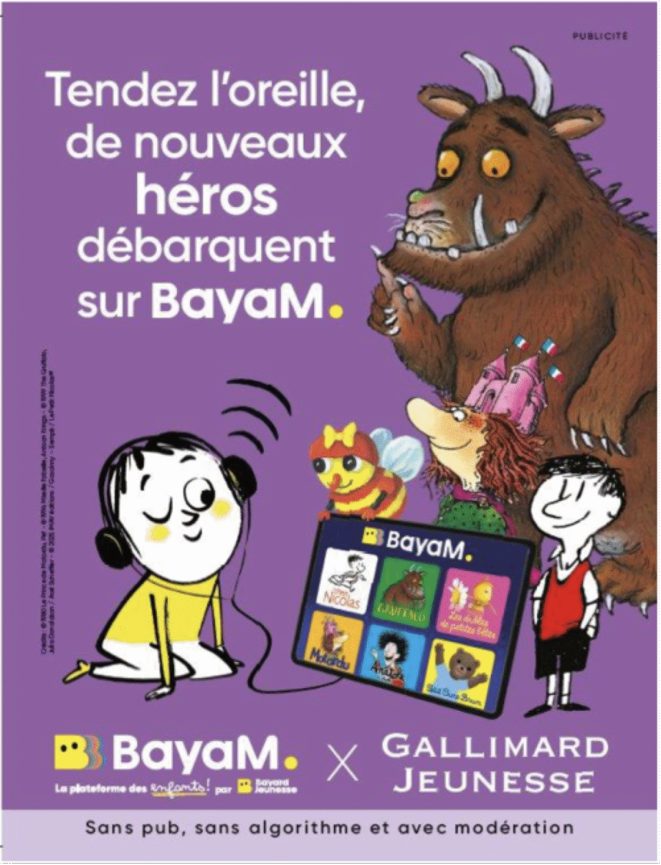 Bayard Jeunesse et Gallimard Jeunesse s’associent pour enrichir l’offre audio de BayaM