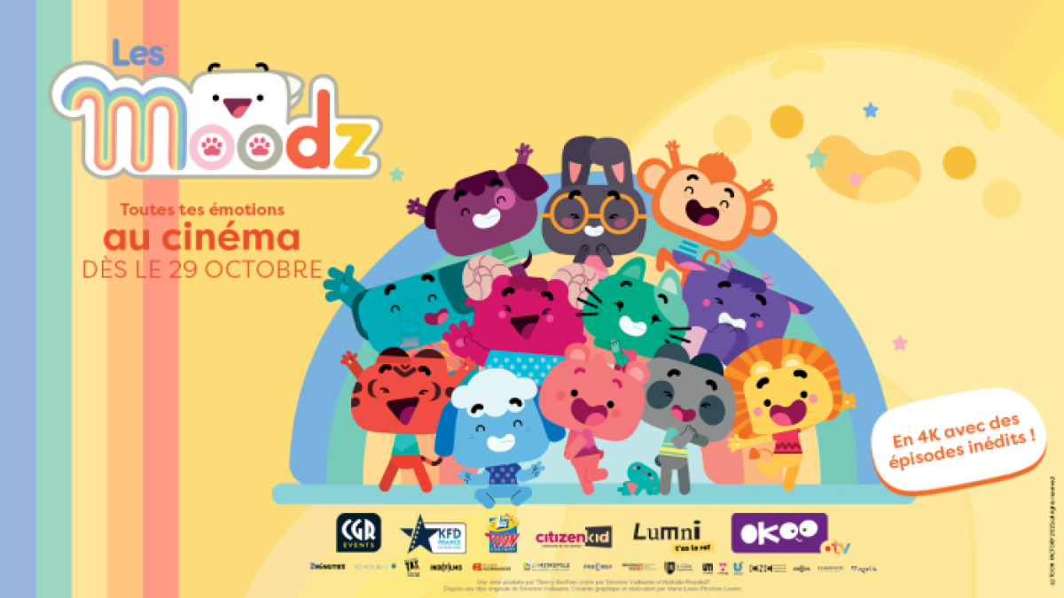 Le phénomène animé Les Moodz s&rsquo;invite au cinéma pour une expérience unique destinée aux tout-petits