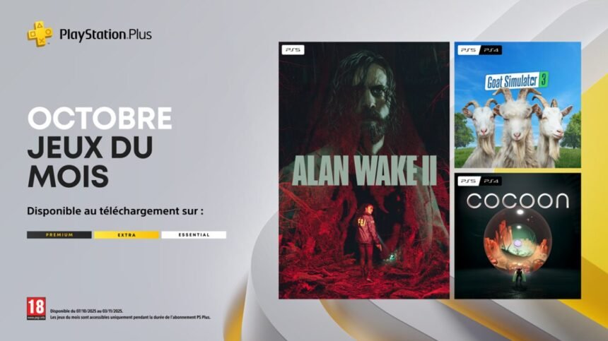 Alan wake 2 goat simulator 3 et cocoon arrivent dans le playstation plus dès le 7 octobre Alan Wake 2 Goat Simulator 3 et Cocoon arrivent dans le PlayStation Plus dès le 7 octobre