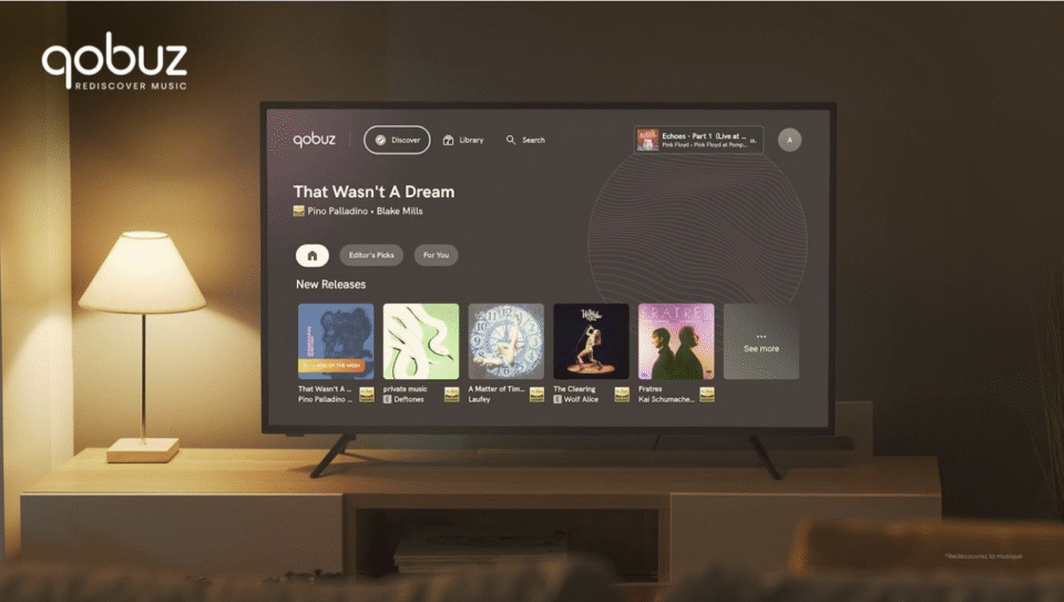 La musique en haute-fidélité s’invite sur votre téléviseur, Qobuz déploie enfin son application pour Android TV
