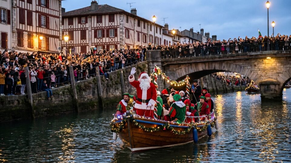 Bayonne : Le Père Noël troque son traîneau pour une parade nautique insolite