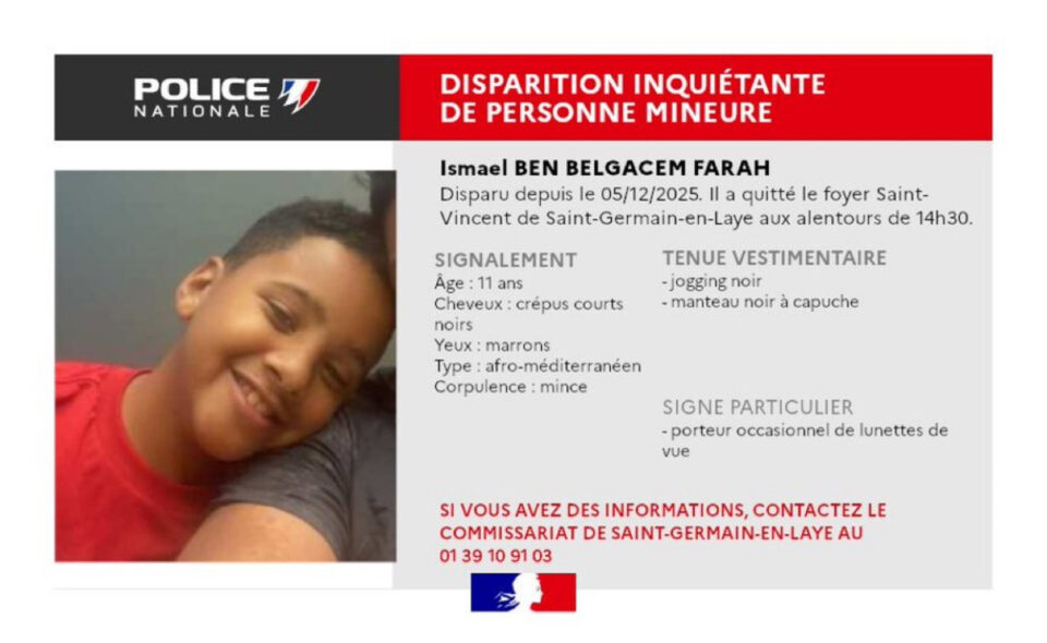 Yvelines : appel à témoins après la disparition inquiétante d&rsquo;Ismael, 11 ans