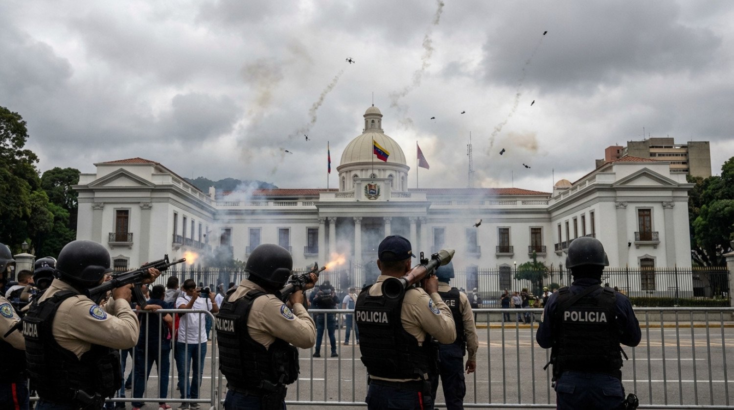 Venezuela : tirs de la police contre des drones au-dessus du palais présidentiel