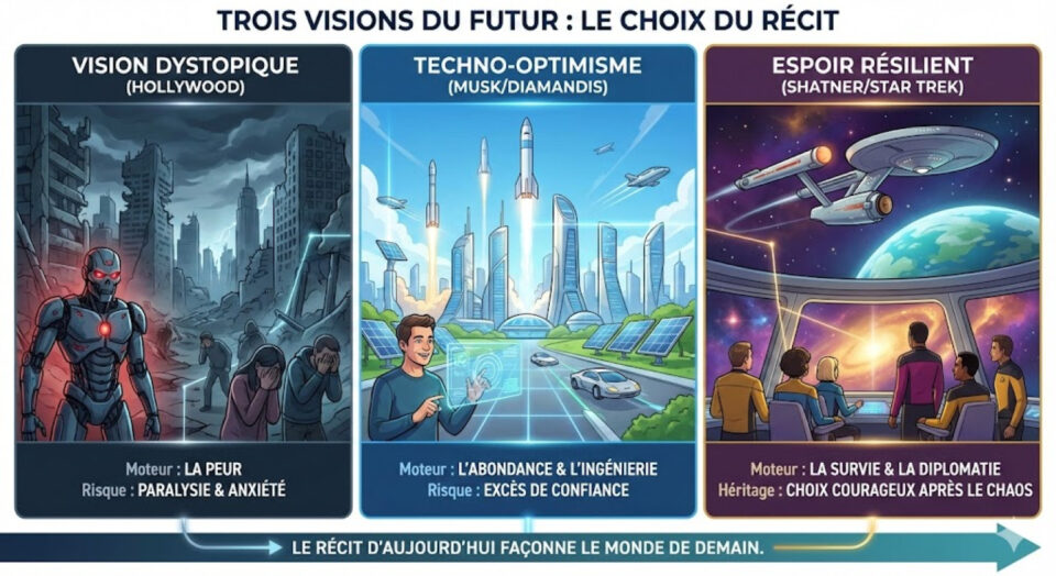 Techno-Optimisme : Pourquoi Musk, Shatner et Diamandis veulent changer notre vision du futur