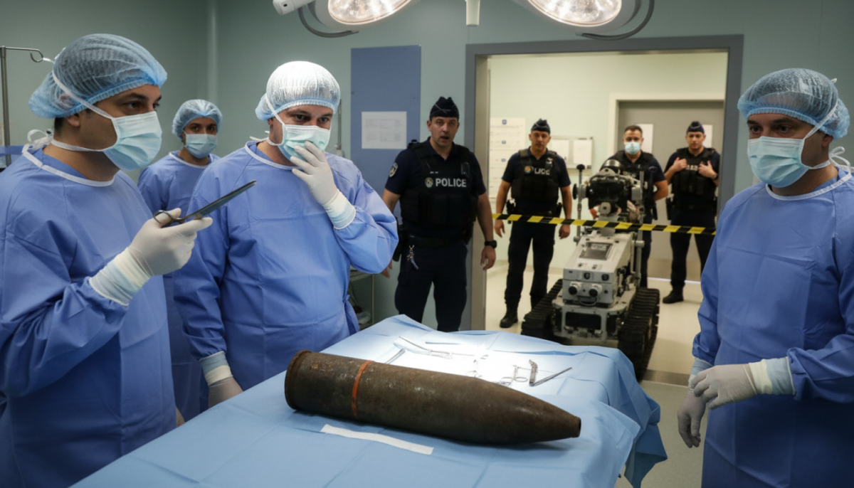 Scène surréaliste au CHU de Toulouse : un obus de 1918 extrait dans le rectum d&rsquo;un patient mobilise les démineurs