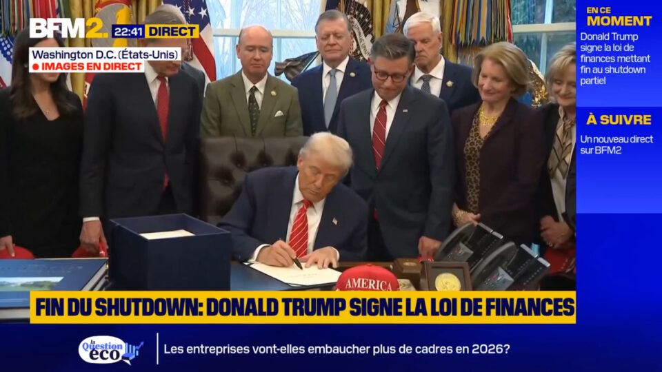 Shutdown USA 2026 : Donald Trump signe le budget et rouvre l&rsquo;État